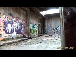 blonde sucks dick in the ruins of the house [hd 1080 porno , young beautiful girls blowjob homemade porn sex video]